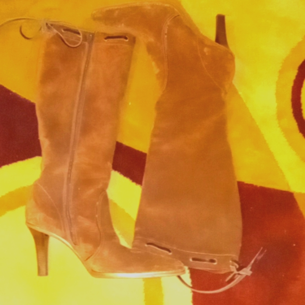 Tall suede boots